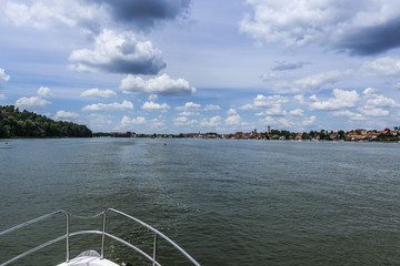 Fahrt mit einem Hausboot in den Masuren, Polen