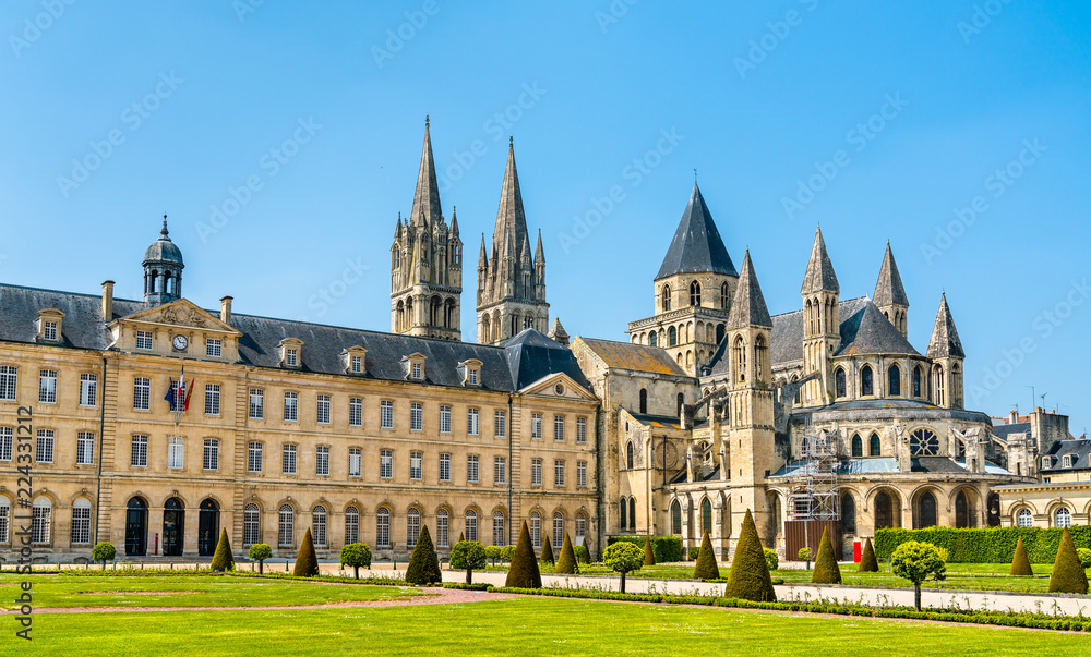 Canvas Prints the city hall and the abbey of saint-etienne in caen, france