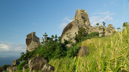 Sunset hike to the top of the hill in Wayasewa island, Fiji
