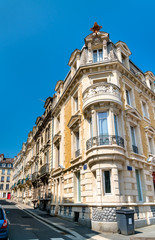 Fototapeta na wymiar Typical french buildings in Caen, Normandy