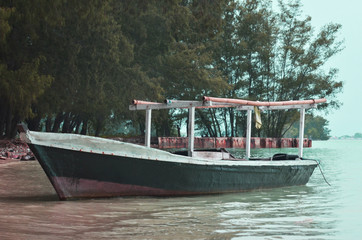 Fototapeta premium boat on the sea
