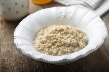 Homemade oatmeal porridge