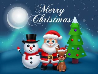 Santa Claus Lettering Design - Holiday Greeting