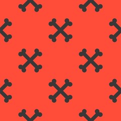 Cross bone, Halloween seamless pattern, flat design with clipping mask