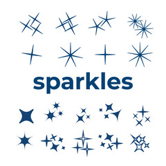 Glowing light effect star. Sparkle lights vector