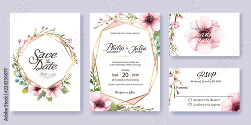 Wedding Invitation Save The Date Thank You Rsvp Card Design