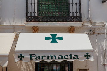 Marbella, Spain - May 4, 2018: Old historic center with small streets of the Spanish city....