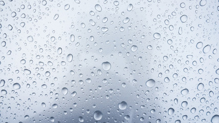 Rain drops on metal surfaces