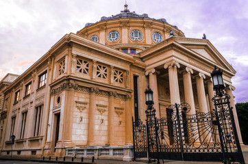 Bucharest atheneum in the morning light