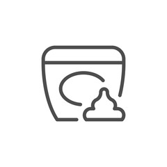 Cosmetic cream line icon