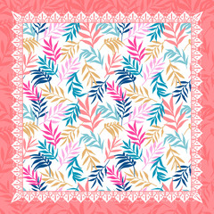Fototapeta na wymiar scarf floral pattern design