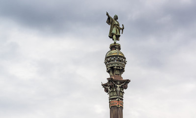 Fototapeta na wymiar Statue of Christopher Columbus in Barcelona