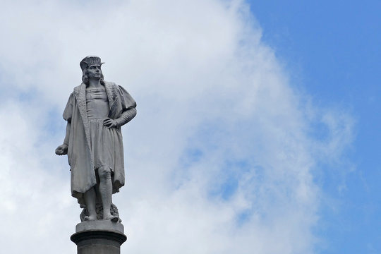The statue of Christopher Columbus in Columbus Square, New York City