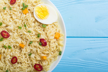 Instant noodles in bowl