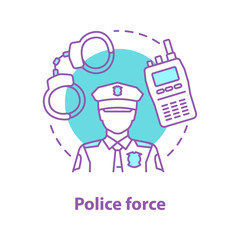 Police force concept icon