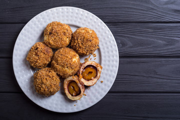 Traditional Austrian plum dumplings