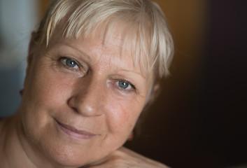 Middle aged woman portrait.