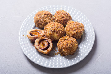 Traditional Austrian plum dumplings