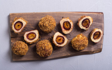 Traditional Austrian plum dumplings