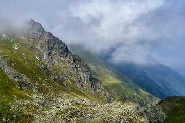 Rocky mountain landscape in the summer