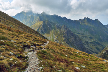 Rocky mountain landscape in the summer