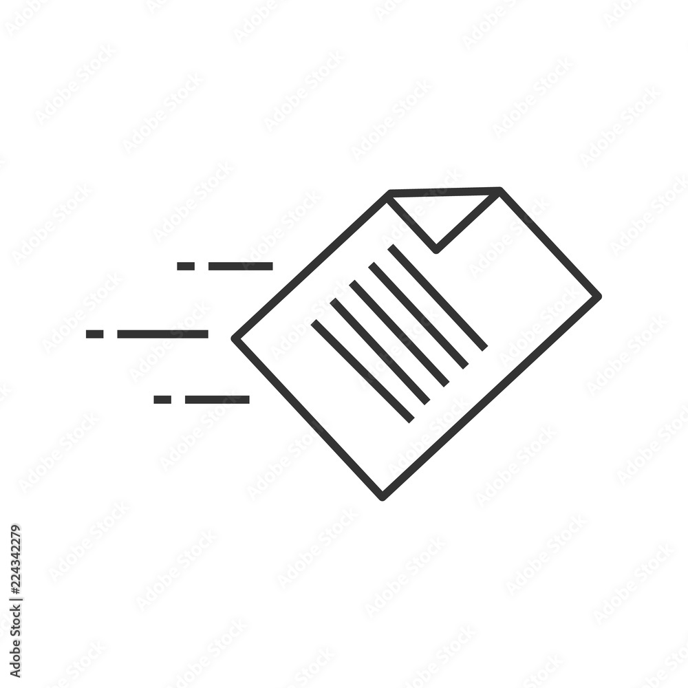 Poster quick data transfer linear icon