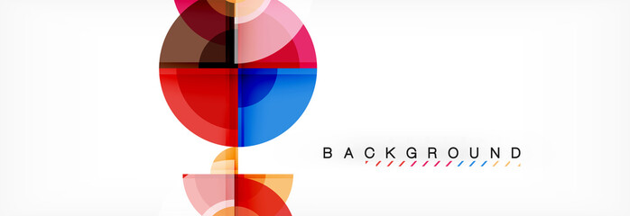 Obraz premium Abstract background bright circles geometric design