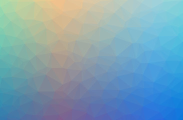 Illustration of abstract low poly blue horizontal background.