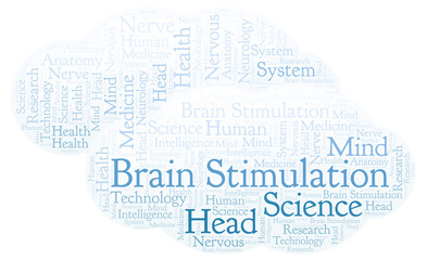 Obraz premium Brain Stimulation word cloud.