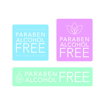 Paraben and alcohol free icon set
