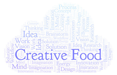 Obraz premium Creative Food word cloud, made with text only.
