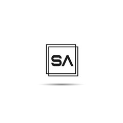 Initial Letter SA Logo Template Design
