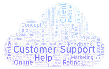 Customer Support word cloud.