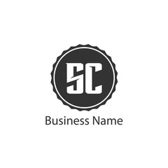 Initial Letter SC Logo Template Design