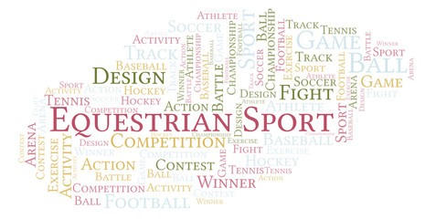 Equestrian Sport word cloud.