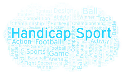 Obraz premium Handicap Sport word cloud.