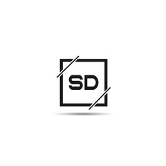 Initial Letter SD Logo Template Design