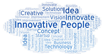 Innovative People word cloud, made with text only.