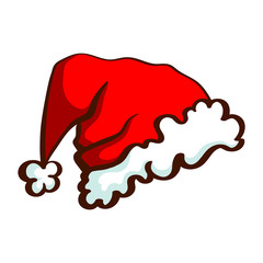 Santas Hat Isolated On White