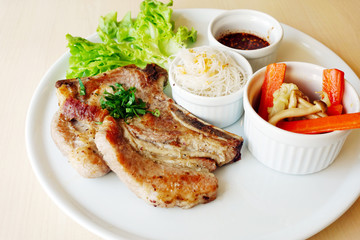Thai style pork steak