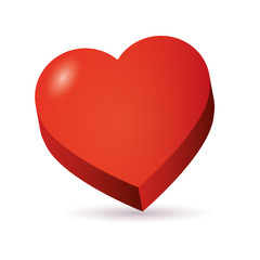 Heart isometric 3D icon vector illustration