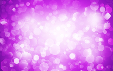 Purple sparkle rays lights with bokeh elegant show on stage abstract background. Dust sparks background.