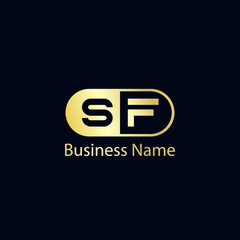 Initial Letter SF Logo Template Design