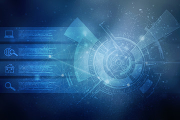 
2d illustration technology background