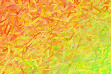 Orange and green  Large color variation Oil Painting background illustration.