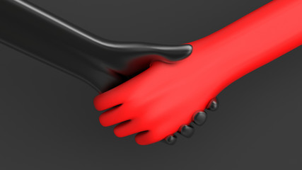 赤と黒の握手