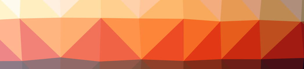 Illustration of abstract low poly orange banner background.