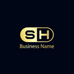 Initial Letter SH Logo Template Design