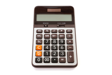 Calculator on White Background. ISOLATED.