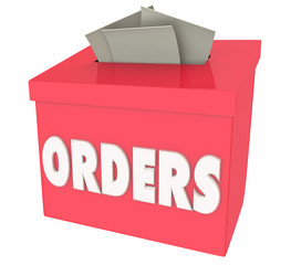 Orders Sales Closed Deals New Business Box 3d Illustration